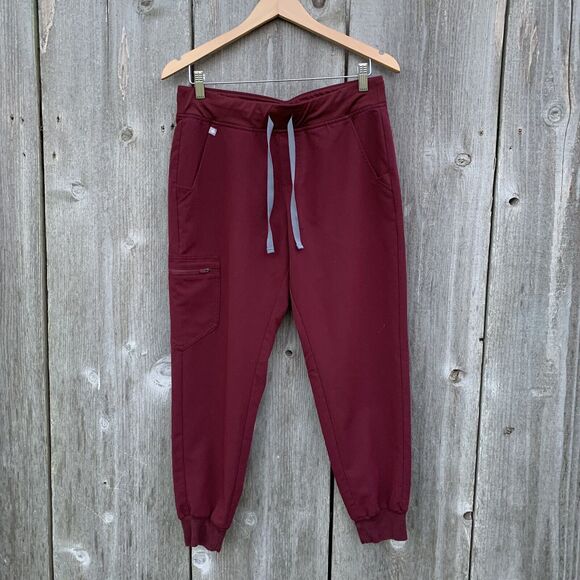 FIGS Pants Womens Medium Burgundy Zamora Cargo Nurse Work - Picture 5 of 16